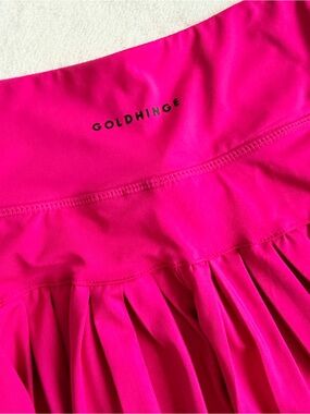 Goldhinge Women's Hot Pink Pleated Skirt
